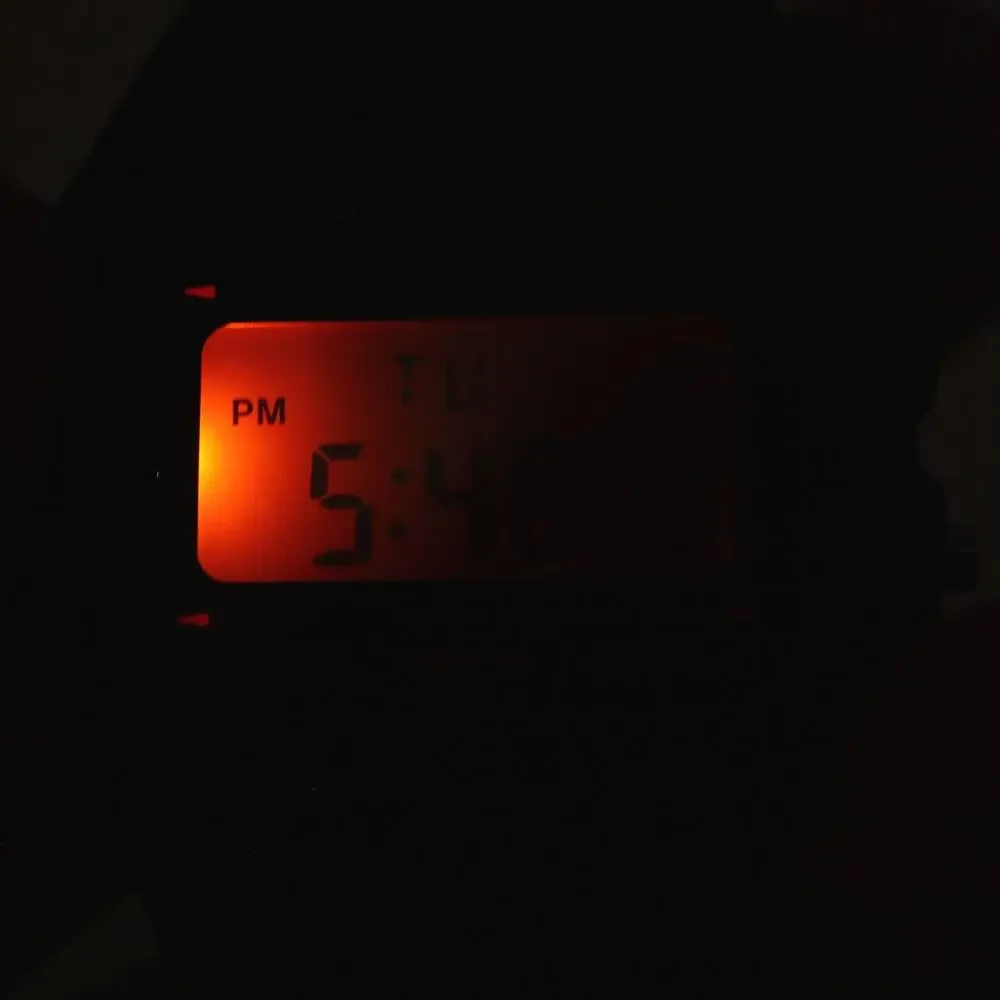 Casio F-91W Custom Mod UPGRADED BACKLIGHT Color Screen Red Crimson Digital Watch